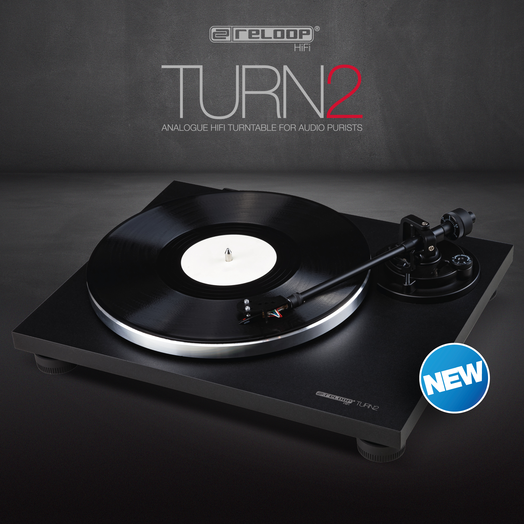 Reloop TURN 2 Black Analogue Hifi Turntable